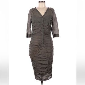 Byron Lars Beguile Green Ruched Dress - Size 10